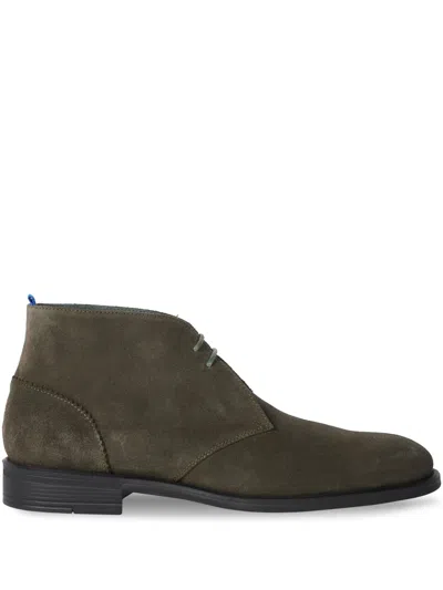 Ps By Paul Smith Leather Boots In Grün