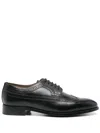 Ps By Paul Smith Low Stacked-heel Leather Brogues In Black
