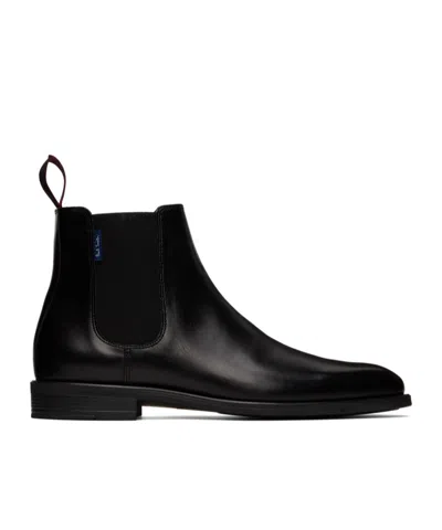 Ps By Paul Smith Leather Cedric Chelsea Short Boots In Black