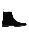 Ps By Paul Smith Leather Flat Ankle Boots In Black
