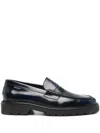 Ps By Paul Smith Ps Paul Smith Man Loafers Black Size 12 Bovine Leather In Blue
