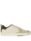 Shop Ps By Paul Smith Leather Panelled Sneakers In Neutrals