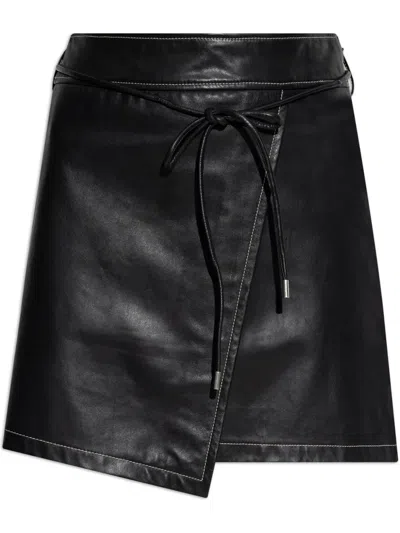 PS BY PAUL SMITH LEATHER SKIRT