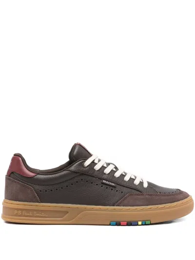 Ps By Paul Smith Leather Sneakers In Brown