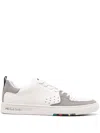 Ps By Paul Smith White And Khaki Panel 'cosmo' Trainers In White