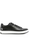 Karl Lagerfeld Recycled Leather Low Top Sneaker In Black