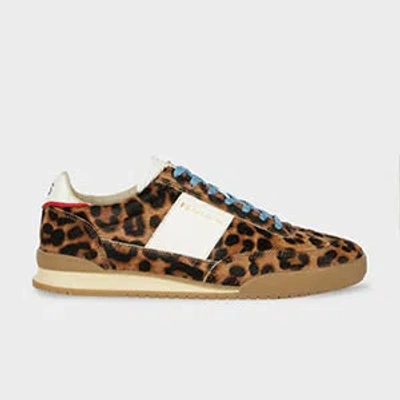 Ps By Paul Smith Leopard Print 'dover' Trainers Brown