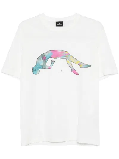 Ps By Paul Smith Levitating T-shirt In White