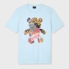 Ps By Paul Smith Light Blue 'bear Collage' Print T-shirt In Blue