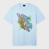 Ps By Paul Smith Bunny Repeat-print T-shirt In Blue