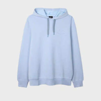 Ps By Paul Smith Logo-embossed Hoodie In Blue