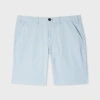 Ps By Paul Smith Light Blue Organic Cotton-twill Shorts In Blue