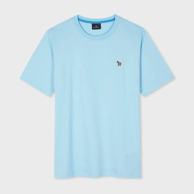Ps By Paul Smith Light Blue Organic Cotton Zebra Logo T-shirt
