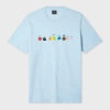 Ps By Paul Smith Light Blue 'paint Dots' Print T-shirt In Blue