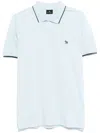Ps By Paul Smith Light Blue Zebra Logo Polo Shirt With Contrast Tipping