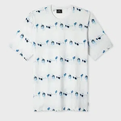 Ps By Paul Smith Light Blue 'sunbleached Snaps' T-shirt In Multi