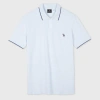 Ps By Paul Smith Light Blue Zebra Logo Polo Shirt With Contrast Tipping In Blue