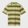 Ps By Paul Smith Light Green Stripe T-shirt In Green