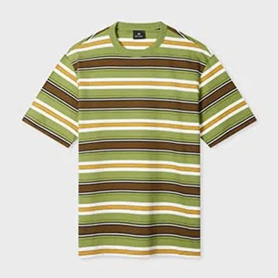 Ps By Paul Smith Light Green Stripe T-shirt