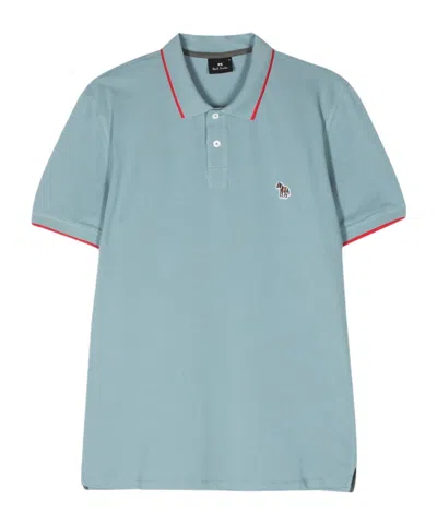 Ps By Paul Smith Logo-appliqué Polo Shirt In Blue
