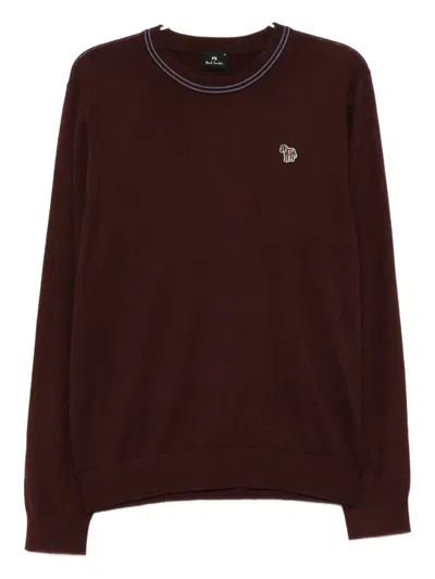 Ps By Paul Smith Logo-appliqué T-shirt In Brown