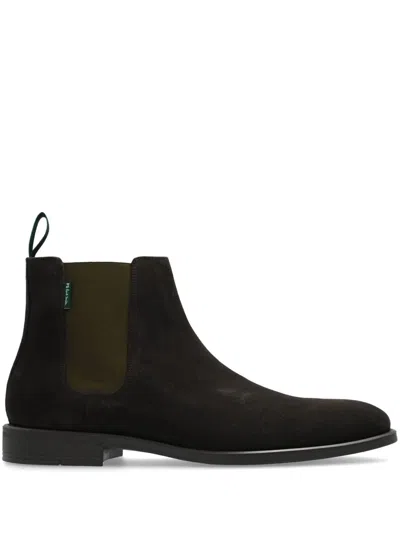Ps By Paul Smith Cedric Suede Ankle Boots In Brown