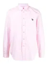 Ps By Paul Smith Ps Paul Smith Regular Fit Shirt With Button-down Collar And Embroidered Detail In Nude & Neutrals