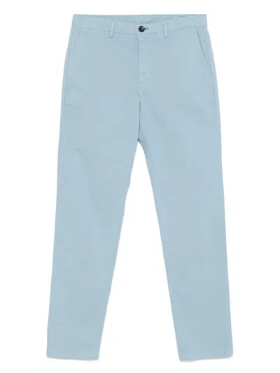 Ps By Paul Smith Logo-embroidered Chinos In 蓝色