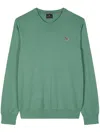 Ps By Paul Smith Logo-embroidered Jumper In Green
