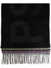 Ps By Paul Smith Logo-embroidered Scarf In Grey
