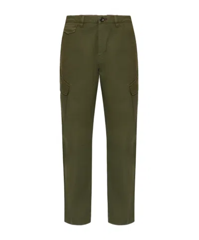 Ps By Paul Smith Logo-embroidered Straight-leg Trousers In Brown