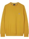 Ps By Paul Smith Yellow Ochre Zebra Logo Organic Cotton Sweatshirt In Yellow