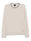 Ps By Paul Smith Logo Merino Jumper In Neutral