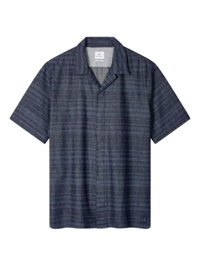 Ps By Paul Smith Logo-pacth Shirt In Blue