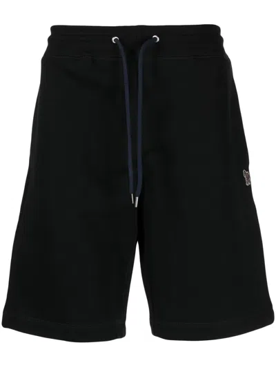 Ps By Paul Smith Logo-patch Detail Bermuda Shorts In Black