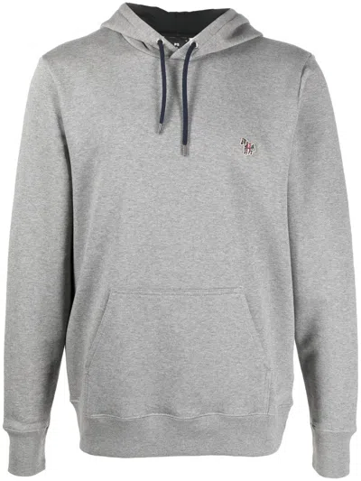 PS BY PAUL SMITH LOGO-PATCH LONG-SLEEVE HOODIE