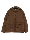 Ps By Paul Smith S By Paul Smith Mens Logo-patch Raglan-sleeve Shell Puffer Jacket Brown In Brown