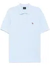Ps By Paul Smith Logo-patch Polo Shirt In Blue
