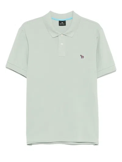 Ps By Paul Smith Sage Green Organic Cotton Zebra Logo T-shirt
