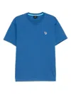 Ps By Paul Smith Ocean Blue Organic Cotton Zebra Logo T-shirt In Blue