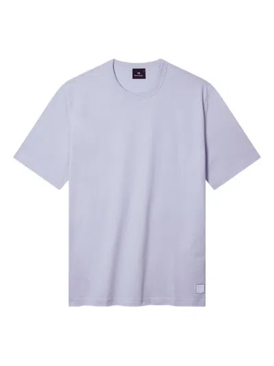 Ps By Paul Smith Logo-patch T-shirt In Blue