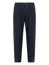 Ps By Paul Smith Ps Paul Smith Logo Patch Drawstring Track Pants In Blue