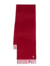 Ps By Paul Smith Logo-patch Wool Scarf In Red