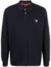 Ps By Paul Smith Logo-patch Zebra Polo Shirt In Blue