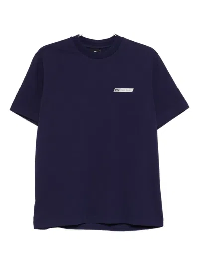 Ps By Paul Smith Logo-plaque T-shirt In Blue