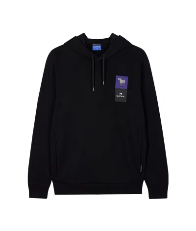 Ps By Paul Smith Logo-print Organic Cotton Hoodie In Black