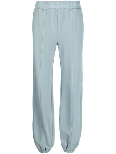 Ps By Paul Smith Logo-print Organic-cotton Trousers In Blue