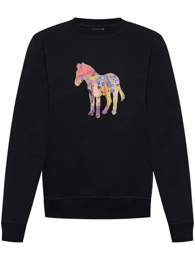 Ps By Paul Smith Logo-print Sweatshirt In Black