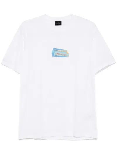 Ps By Paul Smith Ps Paul Smith Mens Regular Fit Short Sleeves T-shirt In White