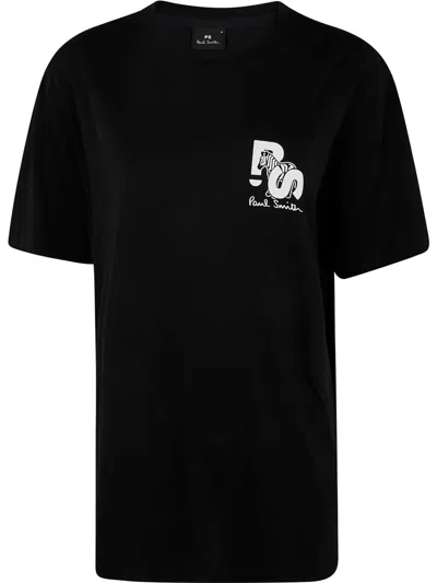 Ps By Paul Smith Logo-print T-shirt In Black